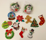 Craftuneed Bundle 30pieces iron on Christmas Santa Claus embroidery applique motif garment badge patches
