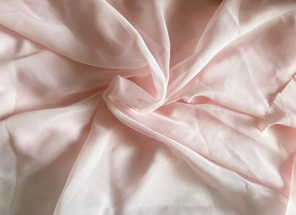 Baby Pink Premium soft chiffon fabric for dress sewing craft 50cm X 150cm