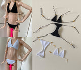 Craftuneed 1:6 handmade 28 - 32cm height doll bikini dollhouse swim clothing black or white One size