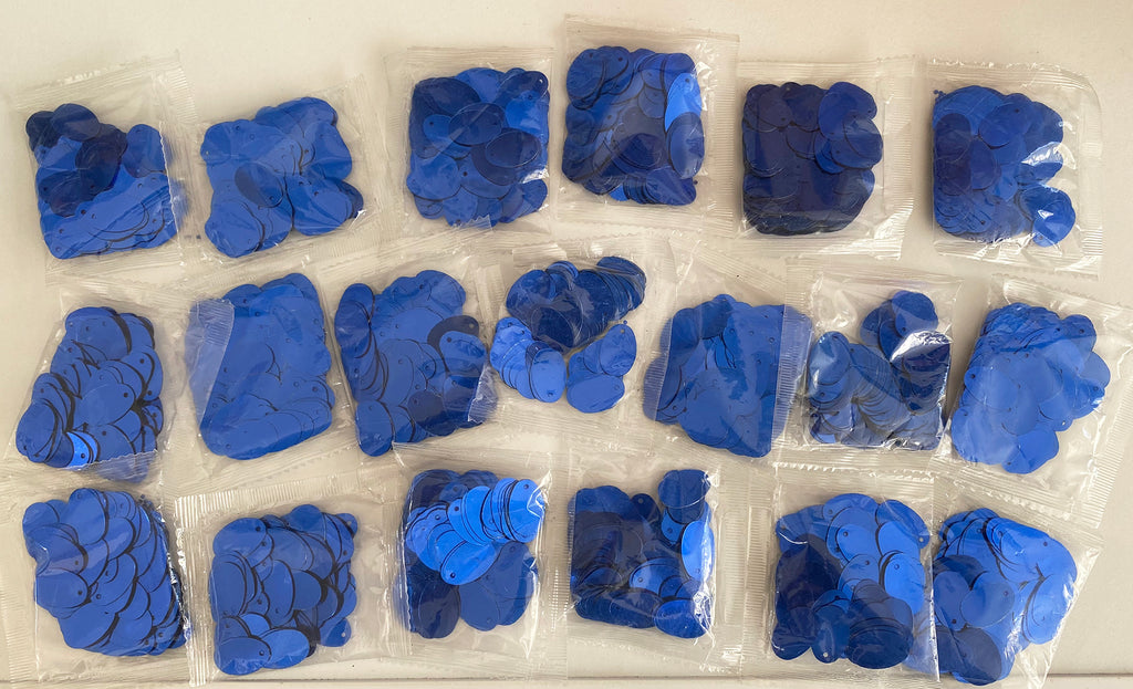 Craftuneed Bundle 1400Pieces Royal Blue Oval Shape Sequins Craft Supplies for DIY Projects Costumes & Embellishments