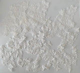 Craftuneed Bundle 11pcs ivory floral lace applique sew on embroidered tulle lace motif patch