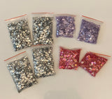 Bundle 8packs silver lilac Hologram Round Cupped Sequins 6mm approx 13600pcs