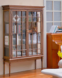 Craftuneed 1:6 Miniature Dark brown Display Cabinet Dollhouse Showcase Bookcase Wine Wood Cabinet Doll Furniture