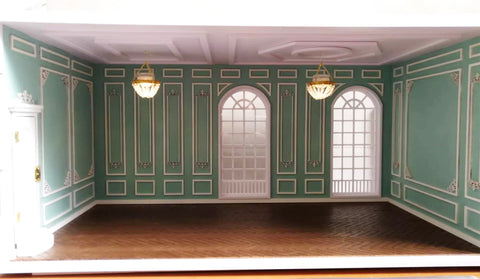 1:12 Scale Miniature Victorian Room Diorama Kit - Flat Pack Dollhouse Scene