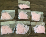 Job lot 7 packages Baby Pink eye shape sequins 1.5cm X 0.6 cm for craft making