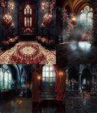 Craftuneed 1:6 Scale Gothic Dollhouse Backdrop Miniature Fabric Photo Background Scene Photography For 22–35cm Dolls Choose from 9 Themes