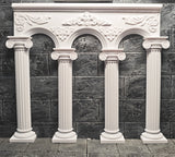 Craftuneed 1:12 Scale Dollhouse Arch Doorway Miniature European Style Gothic Gate Backdrop Diorama Prop for Dolls Display Available black