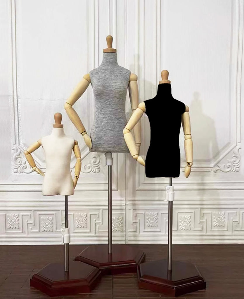 Craftuneed BJD Doll Mannequin with Arms Pinhable Adjustable Dress Form Poseable Armature Sewing Stand for 1/4 & 1/6 Scale Dolls