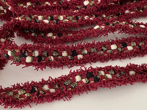 Craftuneed Bundle 5.5 Meters check cotton braid trim jacket & coat sewing edge trimming