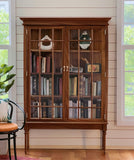 Craftuneed 1:6 Miniature Dark brown Display Cabinet Dollhouse Showcase Bookcase Wine Wood Cabinet Doll Furniture