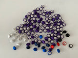 Craftuneed bundle 142pcs sew on satin buttons Dress sewing diy Round shape satin buttons in 1cm diameter