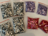 Bundle 8packs silver lilac Hologram Round Cupped Sequins 6mm approx 13600pcs