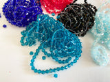 Craftuneed Bundle 1500pcs sew on crystal shape bicone beads 4mm royal blue red black lagoon blue pink green blue clear
