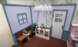 1:6 Scale Miniature Victorian Room Diorama DIY Kit - Flat Pack Dollhouse Scene