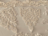 Craftuneed Bundle 10pcs ivory white floral sequins lace applique motif patch sew on lace trim