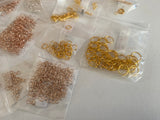 Craftuneed Bundle 550pcs Stainless Steel Circle Jump Rings 3mm - 10mm for craft making jewellery findings silver rose gold colour
