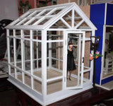 1:6 Scale Miniature Greenhouse Craft Kit – Dollhouse Conservatory PVC Panels Unassembled