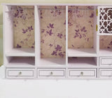 Craftuneed 1:12 scale Miniature White Wardrobe with Drawers Shelves Dollhouse Closet Storage Cabinet Furniture For Dolls