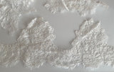 Craftuneed Bundle 4pcs ivory embroidered lace trims sew on floral lace applique tulle motif patch