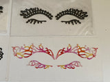 Bundle 5pcs Festival eye shadows Face tattoo sticker art No glue needed
