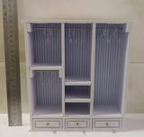 1:8 Scale Miniature Wardrobe Closet with Full-Length Mirror DIY Kit | Flat Pack Dollhouse Furniture