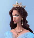 Craftuneed 1:6 Scale Fairytale Doll Jewellery Gold Crown Necklace Earrings & Bracelets Miniature Elegant Princess Accessories