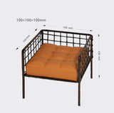 1:6 Scale Dollhouse French Style Sofa, Armchair & Coffee Table Miniature Metal Leather Modern Doll Furniture Available in white colour