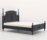 1:6 Scale Dollhouse Bedroom Furniture Miniature Wooden Bed Frame Mattress Bedside Cabinet Dressing Table with Mirror For Dolls Handmade Craftuneed