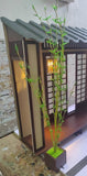 1:6 Scale Miniature Japanese Style House Front Kit with Bamboo Tree and Lantern - Flat Pack Dollhouse Scene