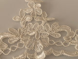 Craftuneed Bundle 10pcs ivory white floral sequins lace applique motif patch sew on lace trim