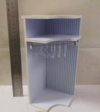1:8 Scale Miniature Wardrobe Closet with Full-Length Mirror DIY Kit | Flat Pack Dollhouse Furniture