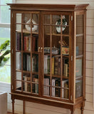 Craftuneed 1:6 Miniature Dark brown Display Cabinet Dollhouse Showcase Bookcase Wine Wood Cabinet Doll Furniture