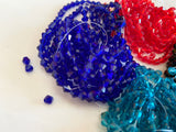 Craftuneed Bundle 1500pcs sew on crystal shape bicone beads 4mm royal blue red black lagoon blue pink green blue clear