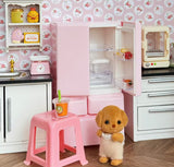 Craftuneed 1:12 Scale Miniature Double Door Refrigerator Freezer Drawers Mini Dollhouse Kitchen fridge prop