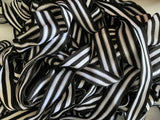 Craftuneed Bundle 24.8Meters Striped Cotton Trim Black & White Ribbon for Sewing, Craft DIY Projects in 3cm width