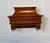 Craftuneed 1:12 Scale Miniature Dollhouse Stove oven and Range Hood Doll Brown Wood Kitchen furniture set Handmade