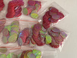 Craftuneed Bundle 2100Pieces Red Rainbow Oval Shape Sequins Craft Supplies for DIY Projects Costumes & Embellishments