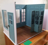 1:6 Scale Dollhouse Victorian Room Scene Kit - Flat Pack Miniature Diorama Scene