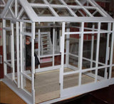 1:6 Scale Miniature Greenhouse Craft Kit – Dollhouse Conservatory PVC Panels Unassembled