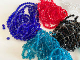 Craftuneed Bundle 1500pcs sew on crystal shape bicone beads 4mm royal blue red black lagoon blue pink green blue clear