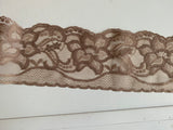 3.6 Meters Beige Brown floral embroidered lace trim