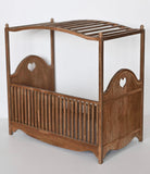 Craftuneed 1:6 miniature dollhouse Four Poster Bed Victorian Style Doll Wood Canopy Bed Furniture