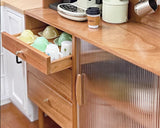 Craftuneed 1:6 Dollhouse Miniature Wooden Sideboard Storage Cabinet Cupboard Doll Buffet with Sliding Doors & Pegboard Hooks Furniture