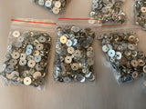 Craftuneed Job lot 16packs sew on flat base circle floral rhinestones silver tube beads