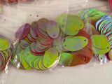 Craftuneed Bundle 2100Pieces Red Rainbow Oval Shape Sequins Craft Supplies for DIY Projects Costumes & Embellishments