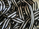 Craftuneed Bundle 24.8Meters Striped Cotton Trim Black & White Ribbon for Sewing, Craft DIY Projects in 3cm width