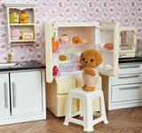 Craftuneed 1:12 Scale Miniature Double Door Refrigerator Freezer Drawers Mini Dollhouse Kitchen fridge prop