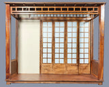 1:6 Scale Japanese Room Miniature Kit - Unpainted Unfurnished Flat Pack Wooden Dollhouse Scene Craft Supply