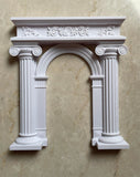 Craftuneed 1:12 Scale Dollhouse Arch Door Miniature Diorama Backdrop for Dolls European Style Ornate Gothic Archway
