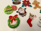 Craftuneed Bundle 30pieces iron on Christmas Santa Claus embroidery applique motif garment badge patches